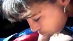 Romanian Prostitute Gives Hard Blowjob In The Car