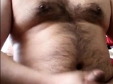 Chubby daddy bear jacking on cam