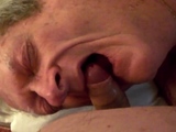 Grandpa sucks and swallows Trucker cum