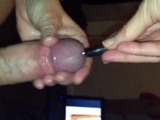 Missus sounding my cock till it explodes