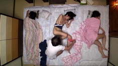 Asian Japanese Threesome Creampie and Cumshot