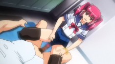Busty Japanese school girl gets stuffed balls deep in a hentai movie