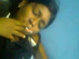 Desi girl smoking and giving blowjob