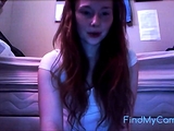 Stunning redhead teen on cam