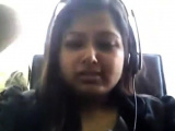 Bored Desi chubby on webcam plays with her boobie