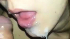 amateur cum in her mouth