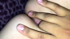 Close up hot pussy fingering on webcam for her