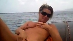 amateur masturbate on the boat