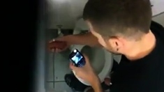 Toilet Glory Hole Action - Caught On Cam.