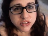 Gagging and Throating My Way to a Facial and Cum on Glasses